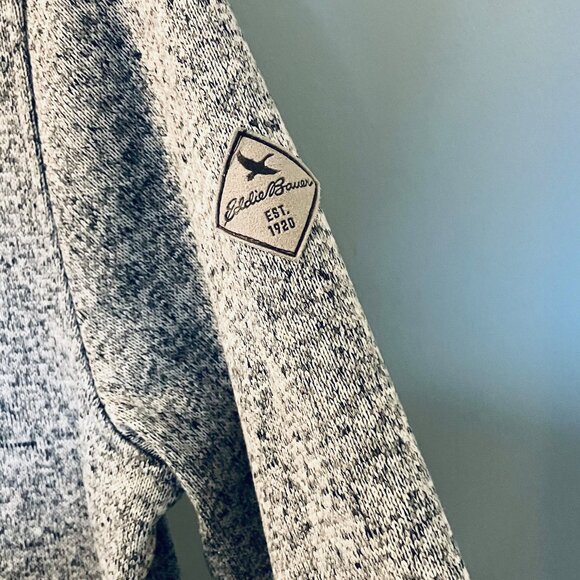 Eddie Bauer Womens Gray Med Weight Full Zip Soft Shell Fleece Lined Jacket Sz LG - Picture 9 of 12